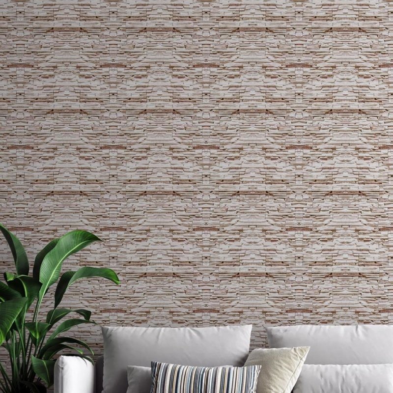 Papel de Parede Adesivo Pedras 3D Claras NP013 - Papel na Parede
