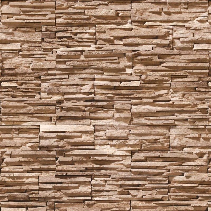 Papel de Parede Adesivo Pedras 3D Marrom NP092 - Papel na Parede