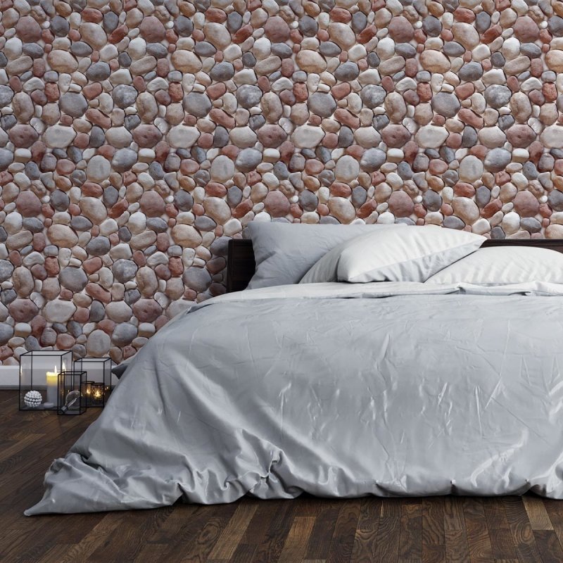 Papel de Parede Adesivo Pedras 3D Redondas NP014 - Papel na Parede
