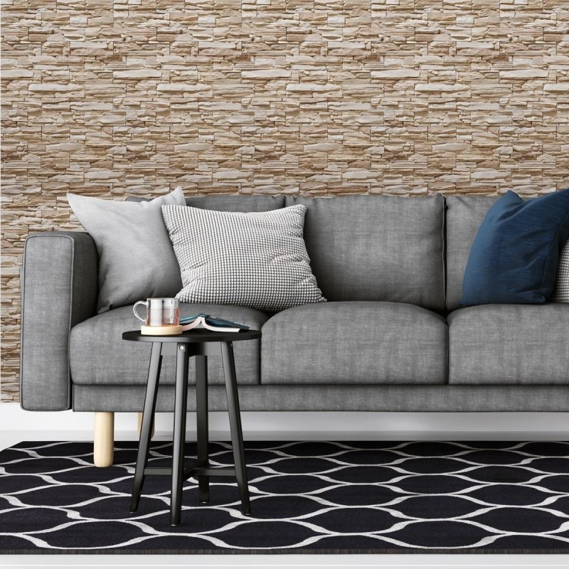Papel de Parede Adesivo Pedras Bege 3D NP096 - Papel na Parede