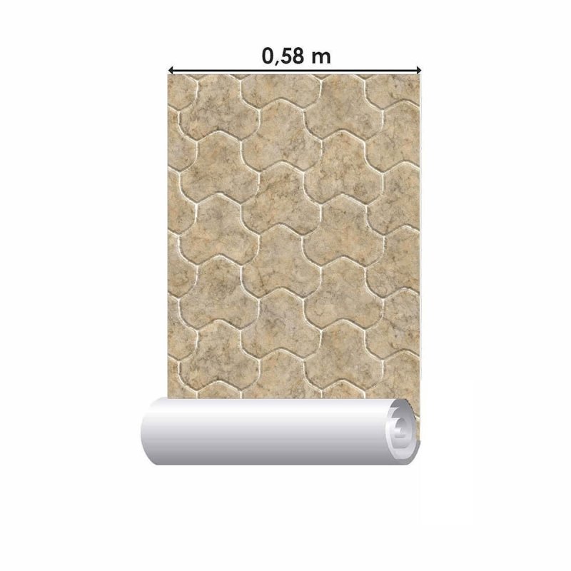 Papel de Parede Adesivo Pedras Bege NP027 - Papel na Parede
