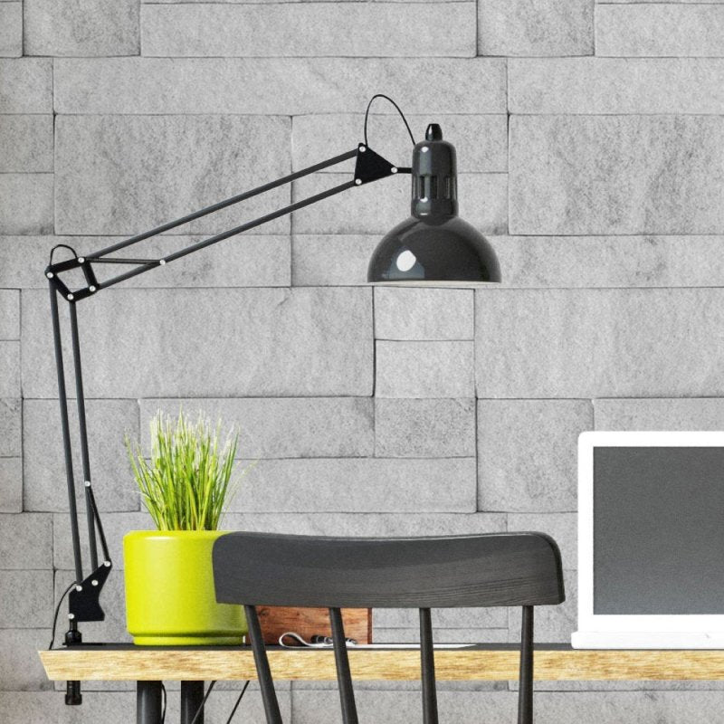 Papel de Parede Adesivo Pedras Gray Bricks N019065 - Papel na Parede