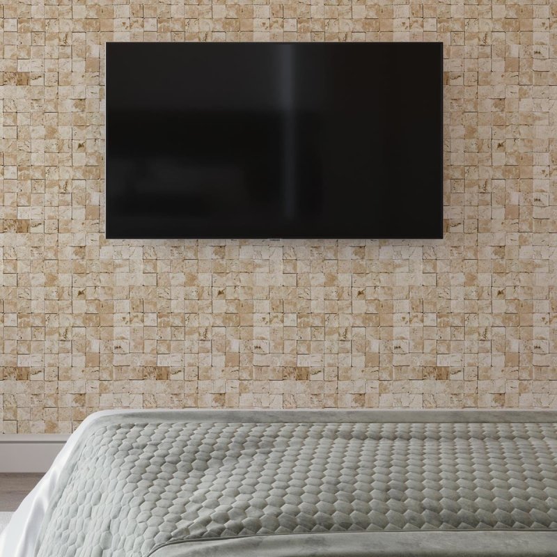 Papel de Parede Adesivo Pedras Quadradas Mármore NP037 - Papel na Parede