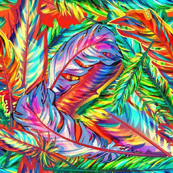 Papel de Parede Adesivo Penas Coloridas 73985878 - Papel na Parede