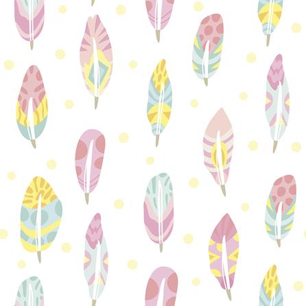 Papel de Parede Adesivo Penas Infantil Colorido Étnico 518095627 - Papel na Parede