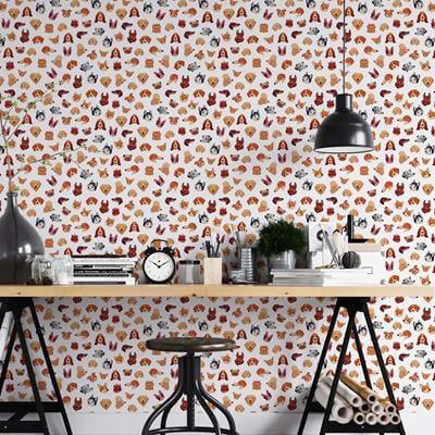 Papel de Parede Adesivo Pet Cachorro N24934 - Papel na Parede