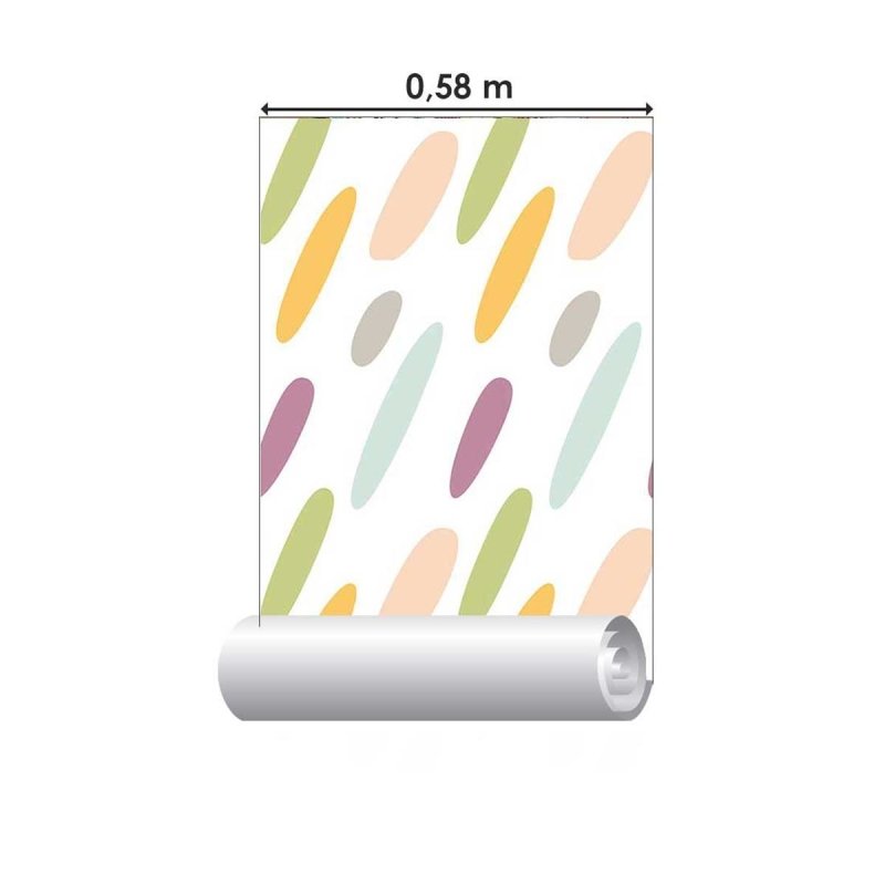 Papel de Parede Adesivo Pinceladas Abstratas N05076 - Papel na Parede