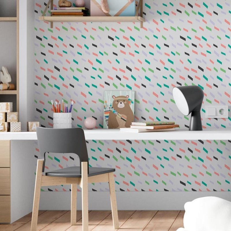 Papel de Parede Adesivo Pinceladas Coloridas N06167 - Papel na Parede