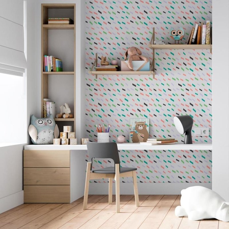 Papel de Parede Adesivo Pinceladas Coloridas N06167 - Papel na Parede