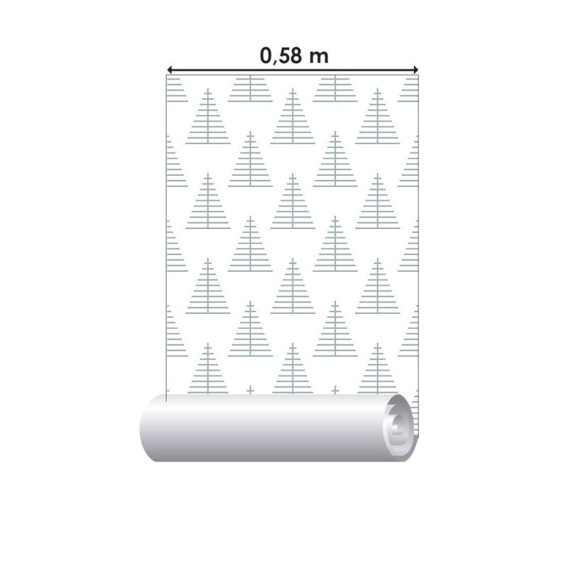 Papel de Parede Adesivo Pinheiros Minimalistas N013225 - Papel na Parede