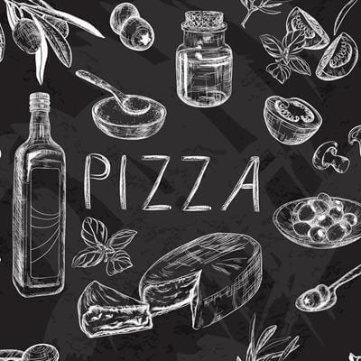 Papel de Parede Adesivo Pizza Cozinha Restaurante 289424654 - Papel na Parede