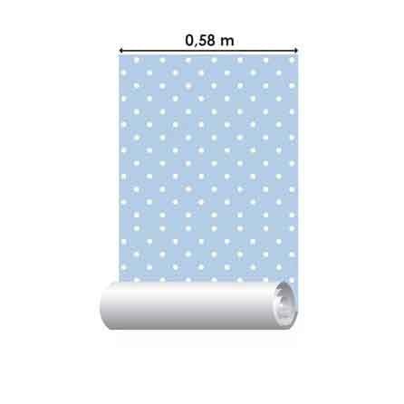 Papel de Parede Adesivo Poá Azul 751249092 - Papel na Parede