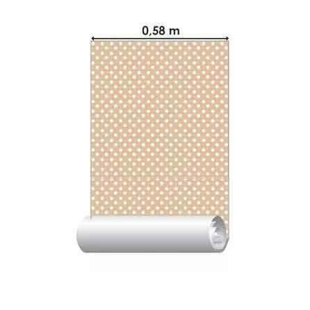 Papel de Parede Adesivo Poá Bege 11888 - Papel na Parede