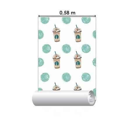 Papel de Parede Adesivo Poá Café Jovem 24543 - Papel na Parede