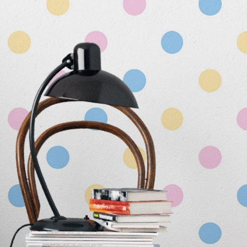 Papel de Parede Adesivo Poá Colorido N019076 - Papel na Parede