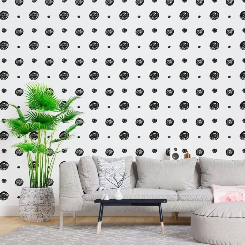 Papel de Parede Adesivo Poá Moderno N015104 - Papel na Parede