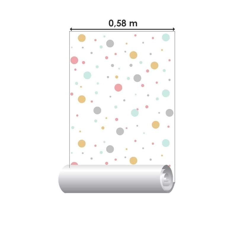 Papel de Parede Adesivo Poá pequenos e grandes N03145 - Papel na Parede