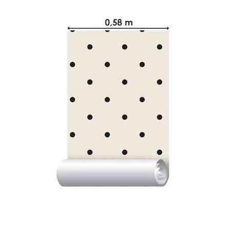 Papel de Parede Adesivo Poá Preto 2341090 - Papel na Parede