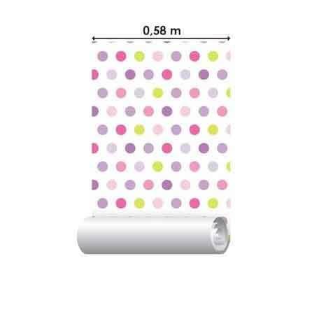 Papel de Parede Adesivo Poá Roxo 010834 - Papel na Parede
