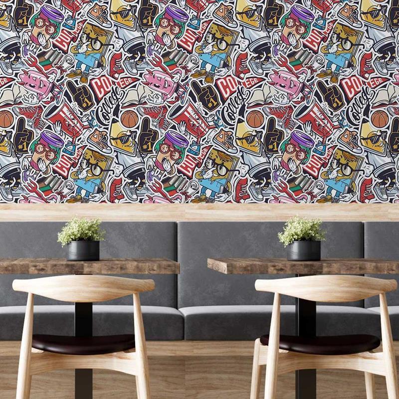 Papel de Parede Adesivo Pop Art Colorida N05020 - Papel na Parede