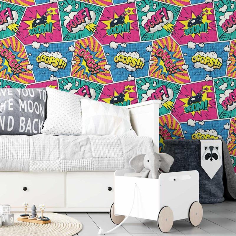 Papel de Parede Adesivo Pop Art Quadrinhos N05011 - Papel na Parede