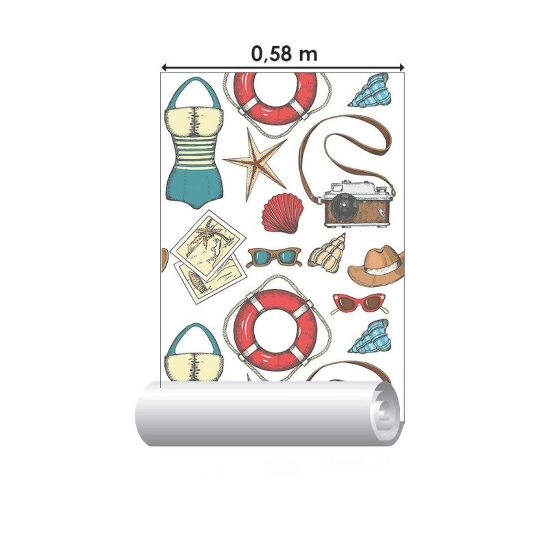Papel de Parede Adesivo Praia Férias N015195 - Papel na Parede