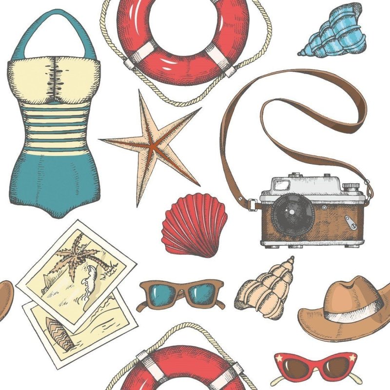 Papel de Parede Adesivo Praia Férias N015195 - Papel na Parede