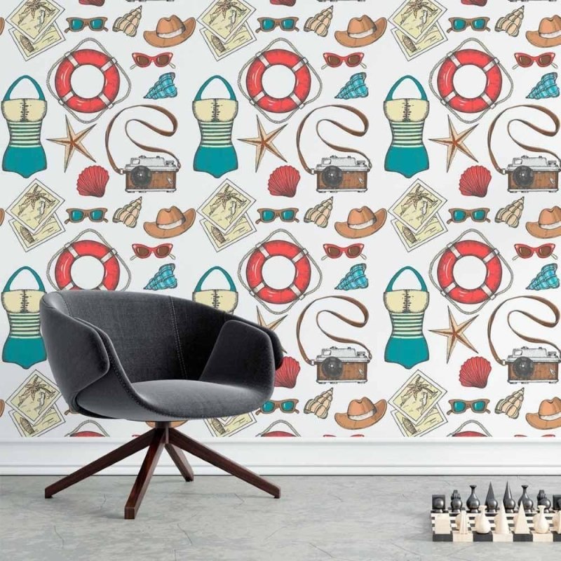 Papel de Parede Adesivo Praia Férias N015195 - Papel na Parede