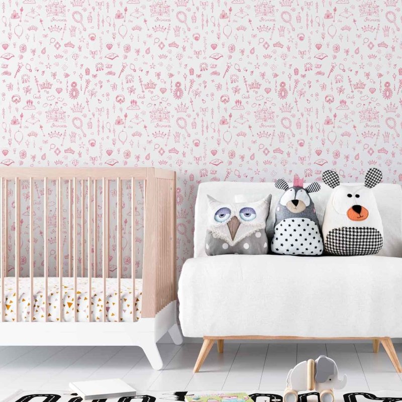 Papel de Parede Adesivo Princesa Rosa 302245538 - Papel na Parede