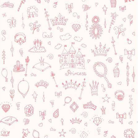 Papel de Parede Adesivo Princesa Rosa 302245538 - Papel na Parede