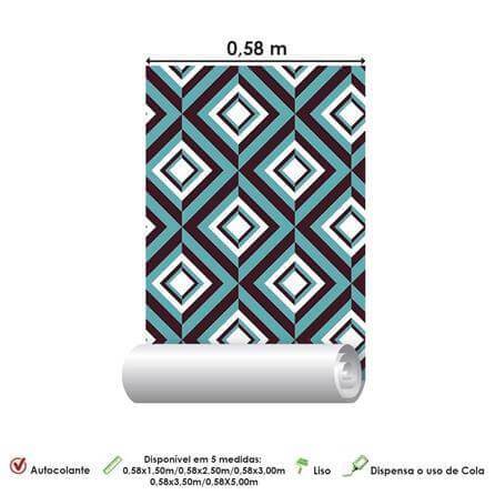 Papel de Parede Adesivo Quadrados 0249 - Papel na Parede
