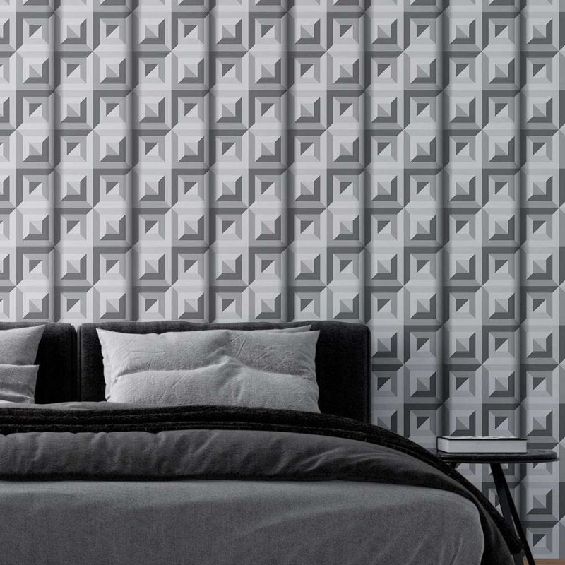 Papel de Parede Adesivo Quadrados concêntricos N08227 - Papel na Parede