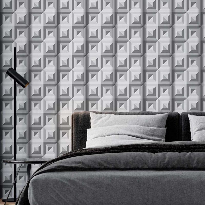 Papel de Parede Adesivo Quadrados concêntricos N08227 - Papel na Parede