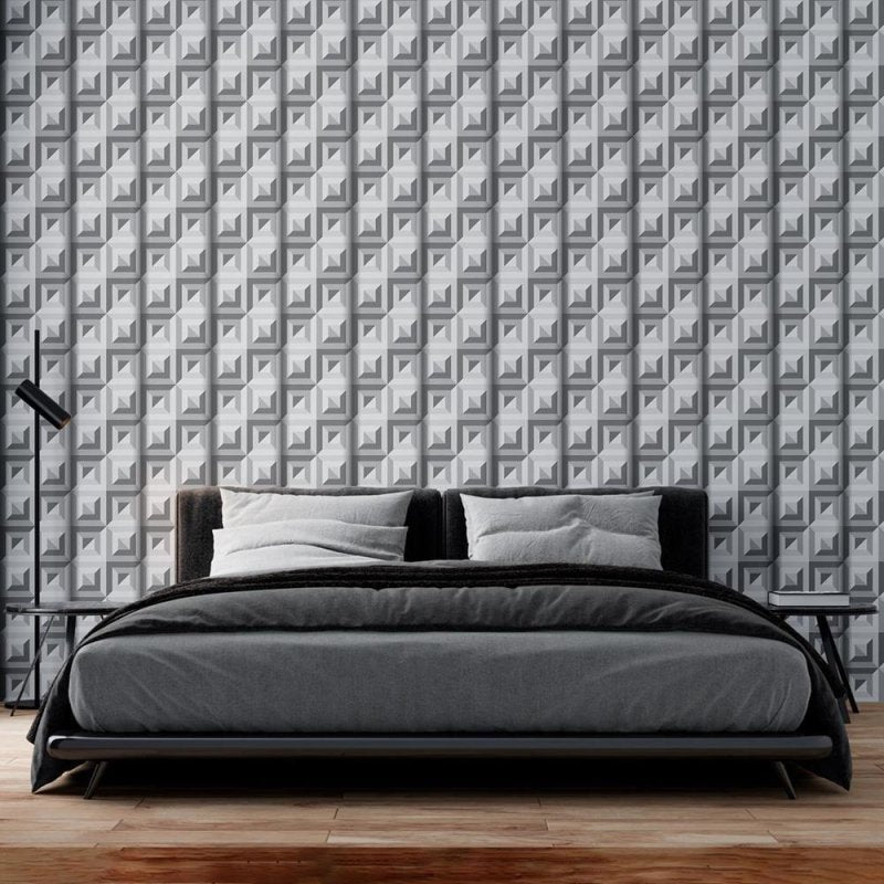 Papel de Parede Adesivo Quadrados concêntricos N08227 - Papel na Parede