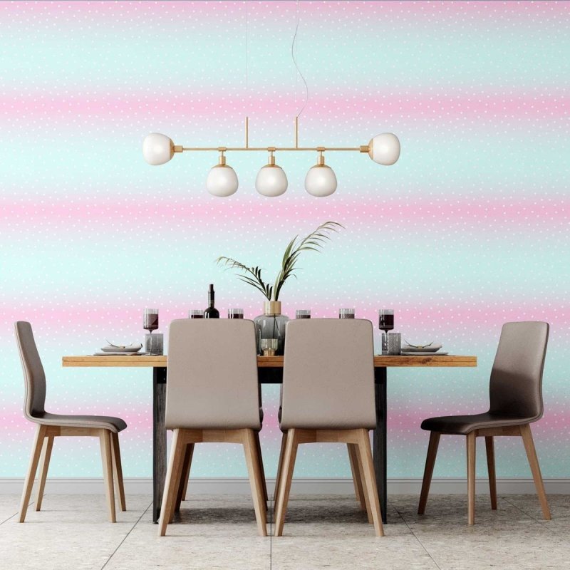 Papel de Parede Adesivo Quadrados Minimalistas Degradê Rosa e Azul N07102 - Papel na Parede