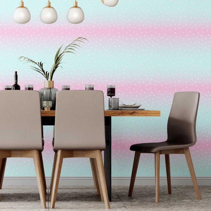 Papel de Parede Adesivo Quadrados Minimalistas Degradê Rosa e Azul N07102 - Papel na Parede