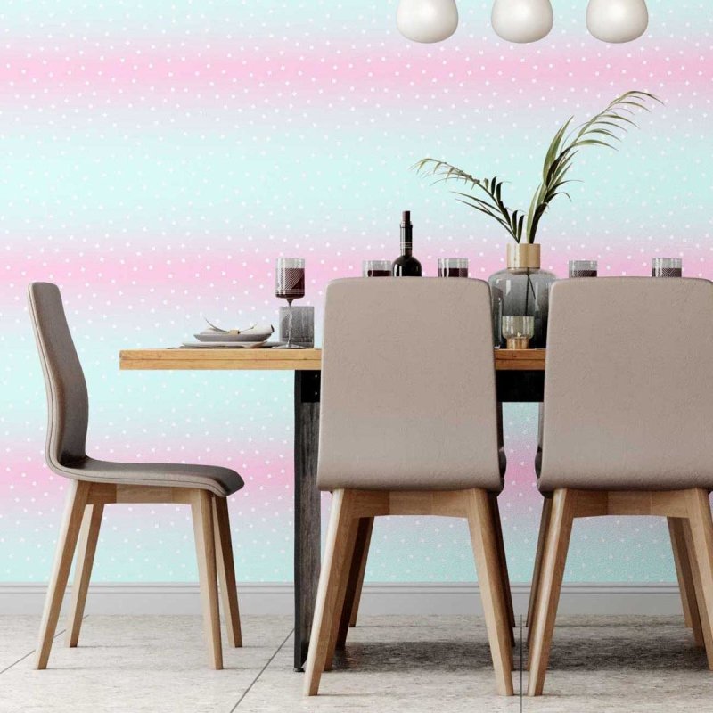 Papel de Parede Adesivo Quadrados Minimalistas Degradê Rosa e Azul N07102 - Papel na Parede