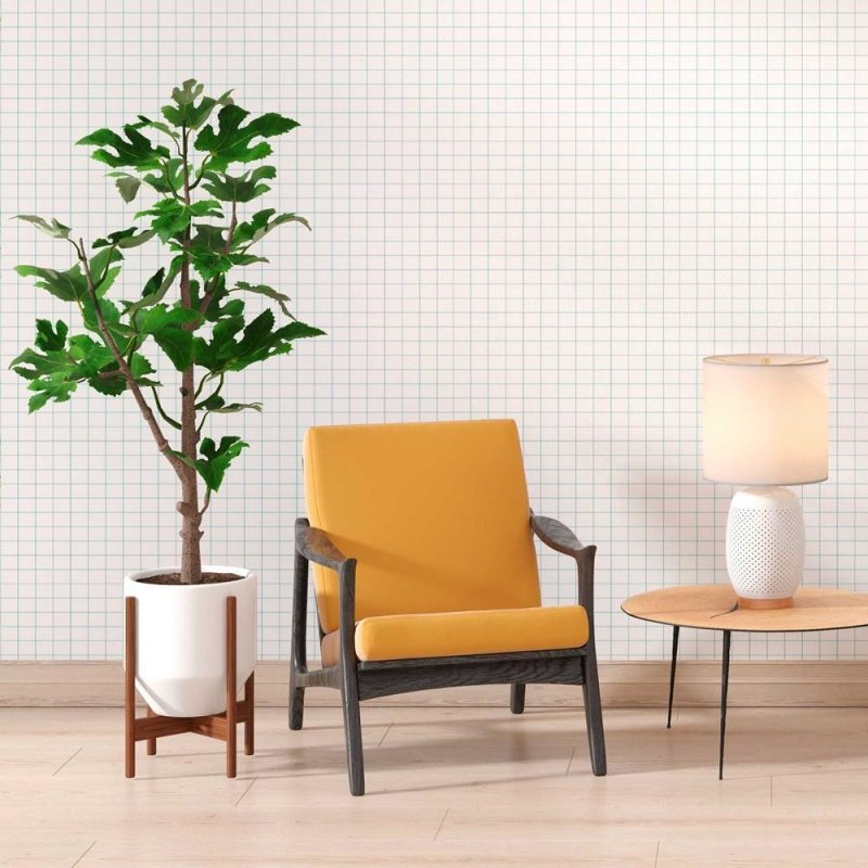 Papel de Parede Adesivo Quadriculado Branco e Azul N08096 - Papel na Parede