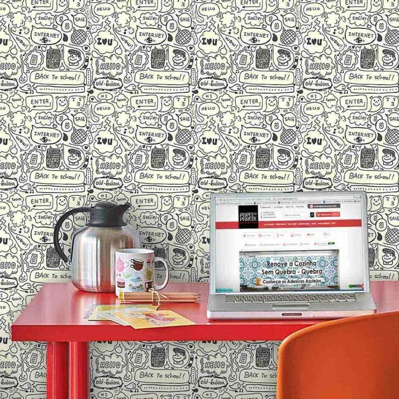 Papel de Parede Adesivo Quadrinhos 0183 - Papel na Parede