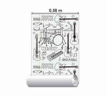 Papel de Parede Adesivo Rascunho Música 198094730 - Papel na Parede