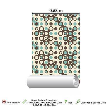 Papel de Parede Adesivo Retrô 0153 - Papel na Parede