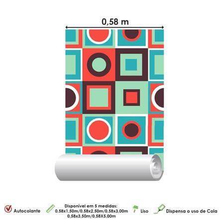 Papel de Parede Adesivo Retrô 0250 - Papel na Parede