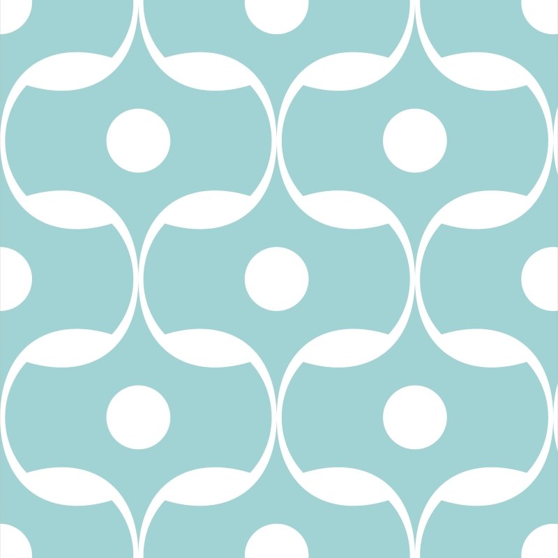 Papel de Parede Adesivo Retrô azul 0233 - Papel na Parede