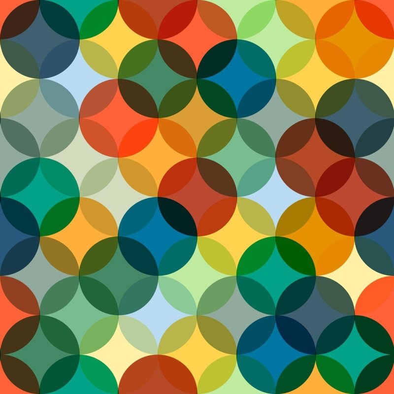 Papel de Parede Adesivo Retrô Circulos Colorido N04131 - Papel na Parede