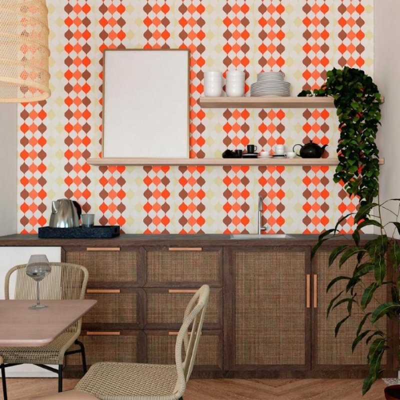 Papel de Parede Adesivo Retrô N011129 - Papel na Parede