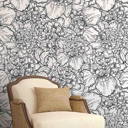 PAPEL DE PAREDE ADESIVO ROMÂNTICO 467 - Papel na Parede