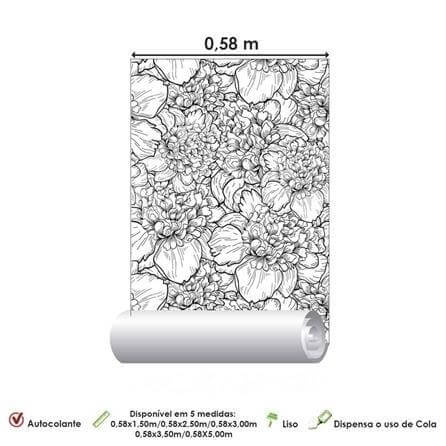 PAPEL DE PAREDE ADESIVO ROMÂNTICO 467 - Papel na Parede