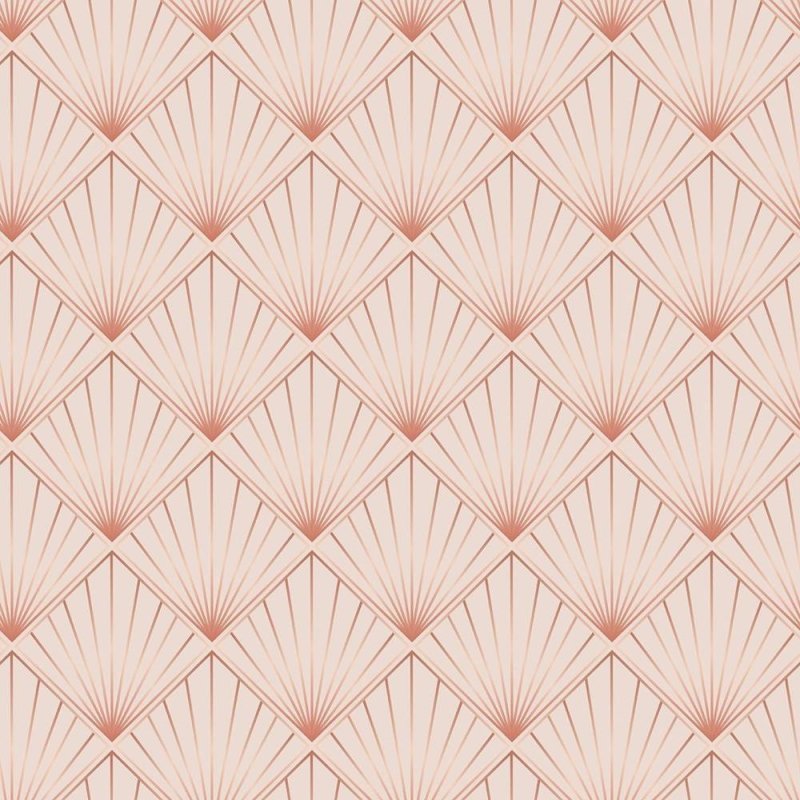 Papel de Parede Adesivo Rosa Geométrico Leque N08152 - Papel na Parede