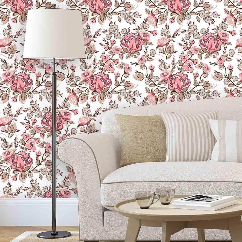 Papel de Parede Adesivo Rosas 1467 - Papel na Parede