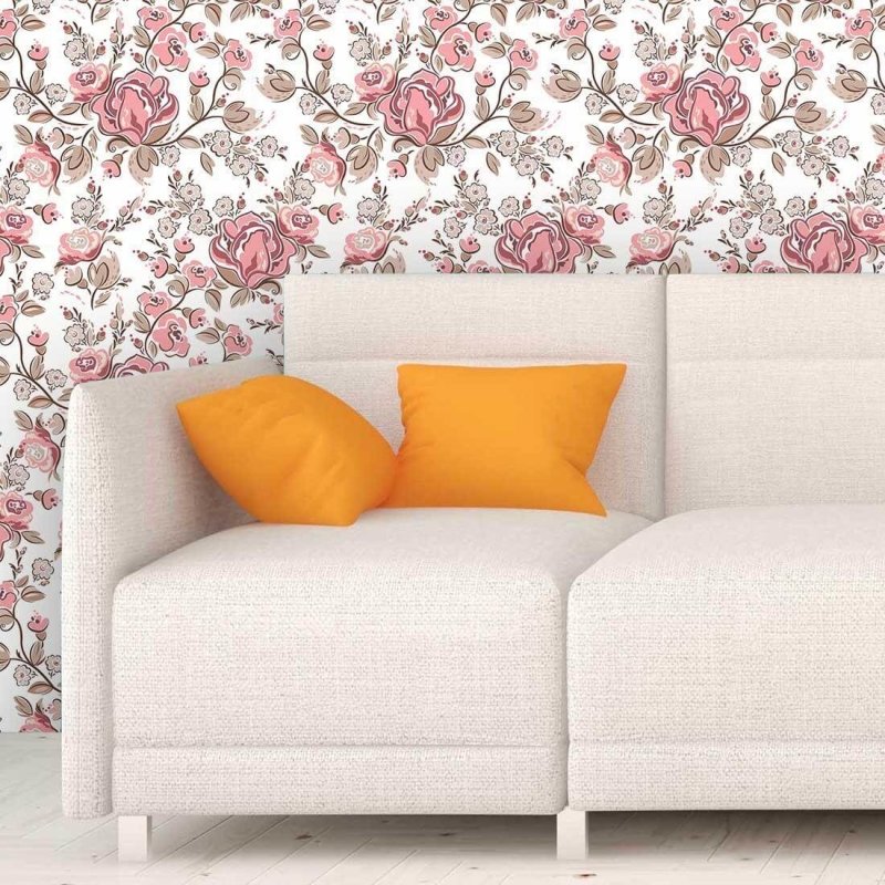 Papel de Parede Adesivo Rosas 688 - Papel na Parede